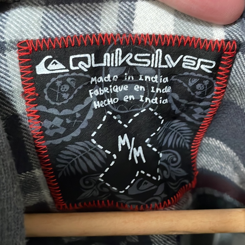 Quicksilver Gray Flannel With Draw String Hood At… - image 2